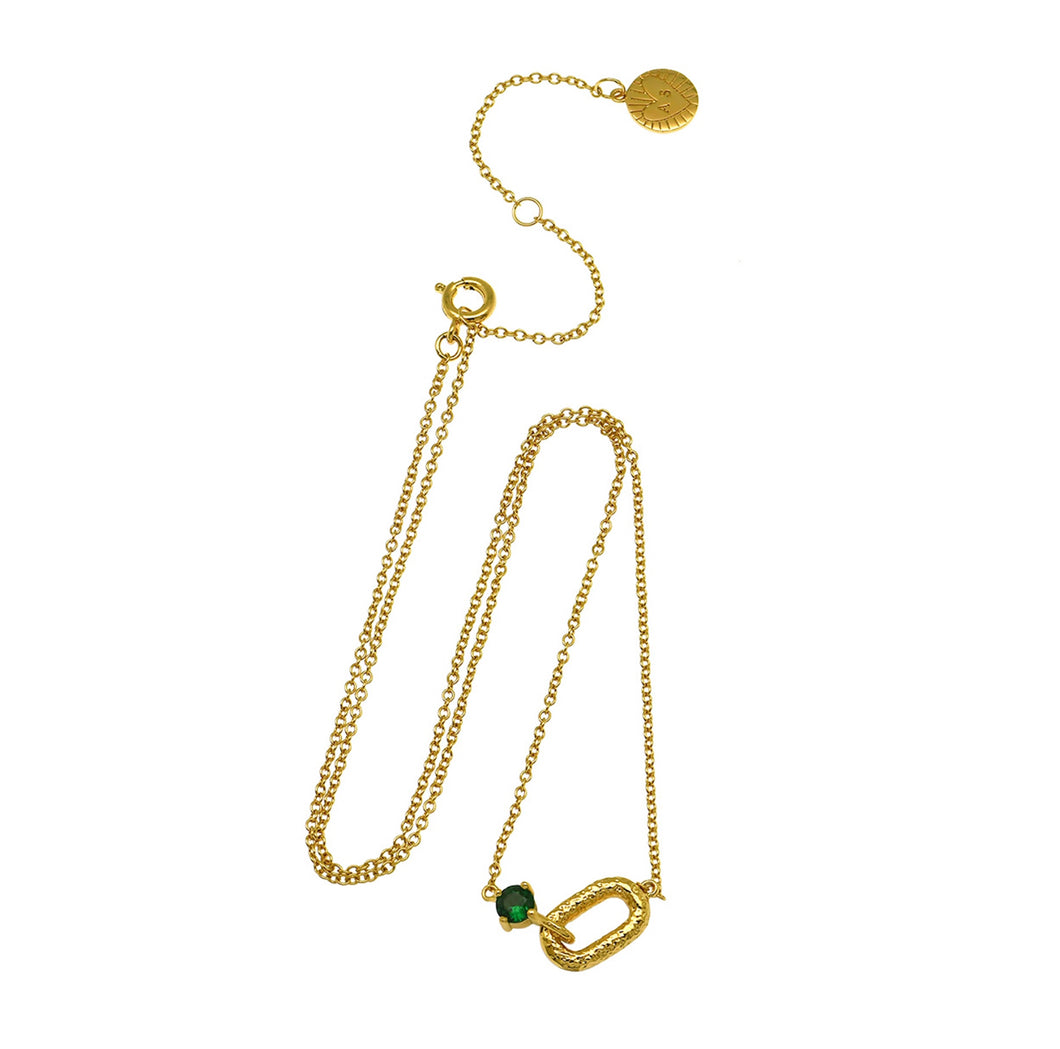 Amelia Scott Alma Oval Emerald Necklace