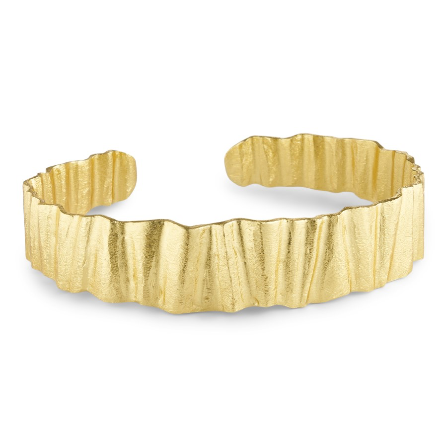 Pure by Nat Gold Adjustable Wave Bangle