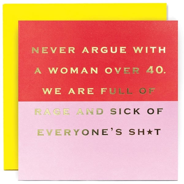 Susan O’Hanlon Woman Over 40- Greetings Card