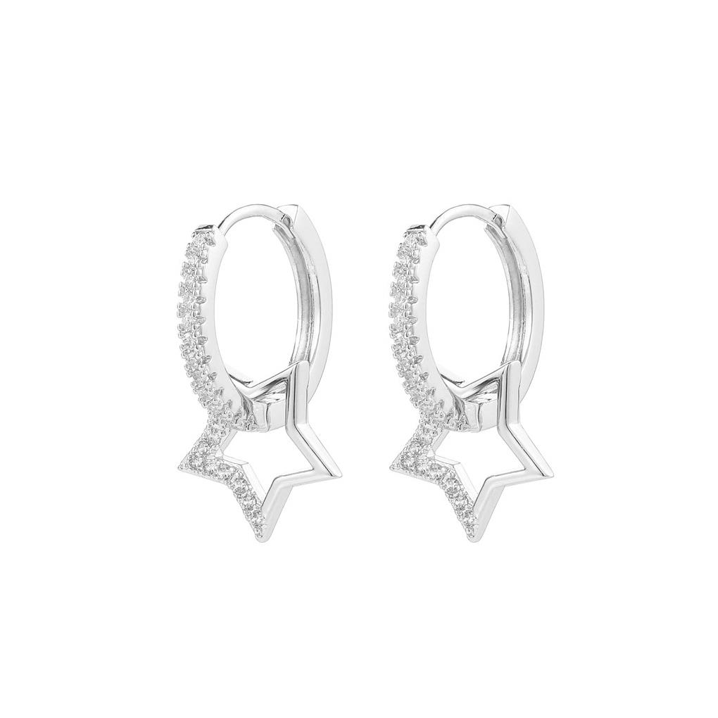 Star Hoop CZ Hoops