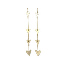 Load image into Gallery viewer, Four Hearts Drop Earrings
