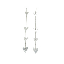 Load image into Gallery viewer, Four Hearts Drop Earrings
