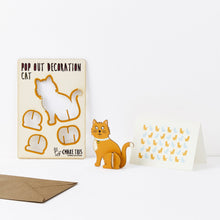 Load image into Gallery viewer, Pop Out Ginger Cat Decoration Card
