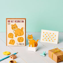Load image into Gallery viewer, Pop Out Ginger Cat Decoration Card
