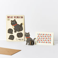 Load image into Gallery viewer, Pop Out Black Cat Decoration Card
