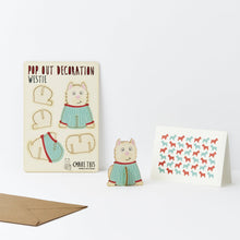 Load image into Gallery viewer, Pop Out Westie Dog Decoration Card
