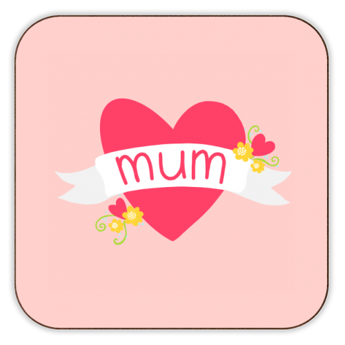 Mum Heart Coaster