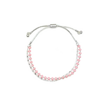 Load image into Gallery viewer, Silver Double Layered Bracelet with Beads - 4 Colours
