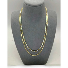 Load image into Gallery viewer, Double Layered Metallic &amp; Beaded Necklace - 3 Colours
