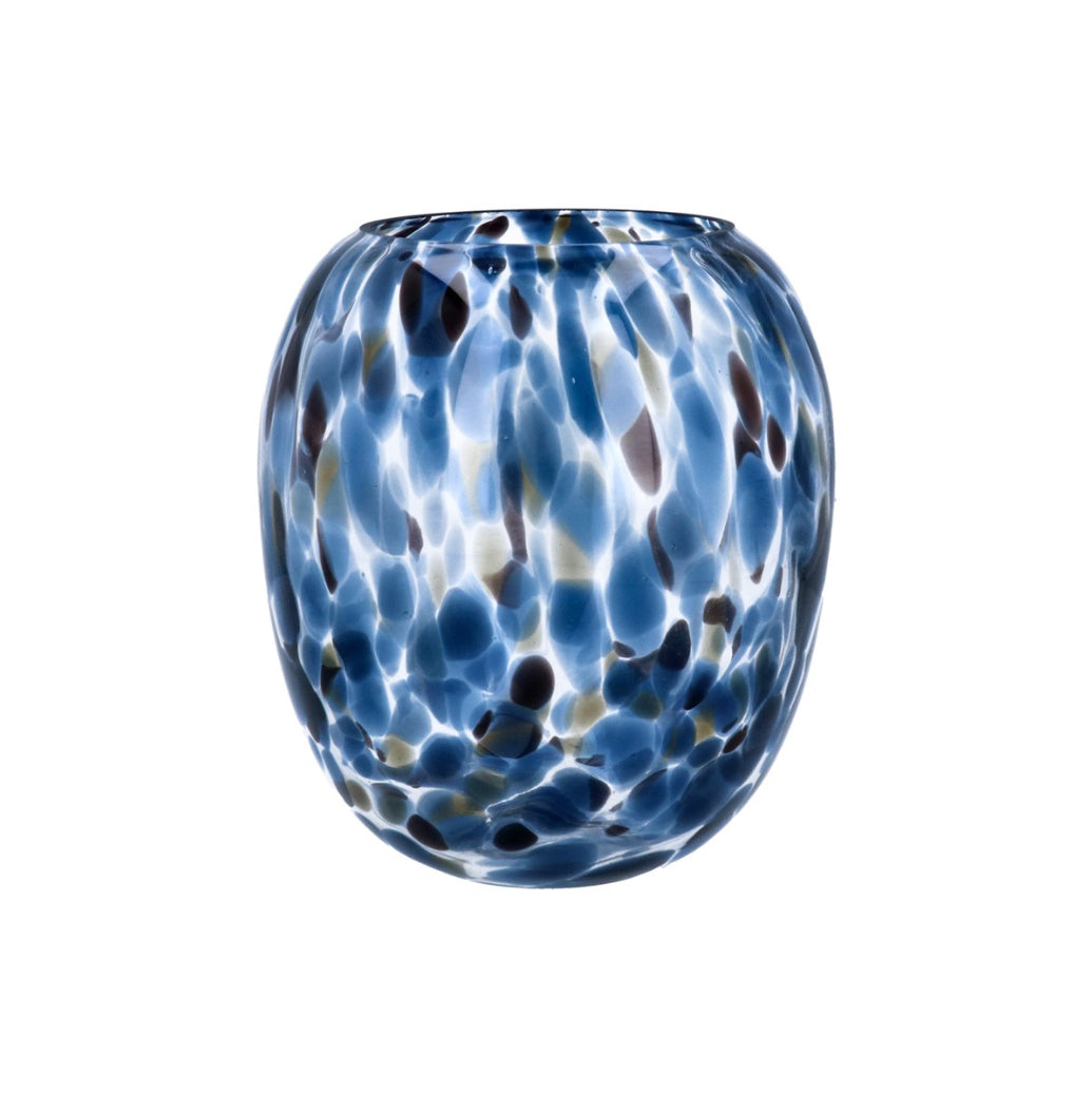 Gisela Graham Blue Tortoiseshell Balloon Vase