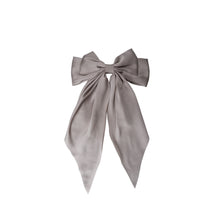 Load image into Gallery viewer, Black Colour Big Satin Bow Hair Clip- 2 Colours

