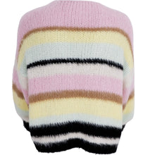 Load image into Gallery viewer, Black Colour Pastel Striped Cardigan
