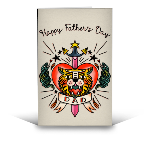 Vintage Tattoo Dad Card