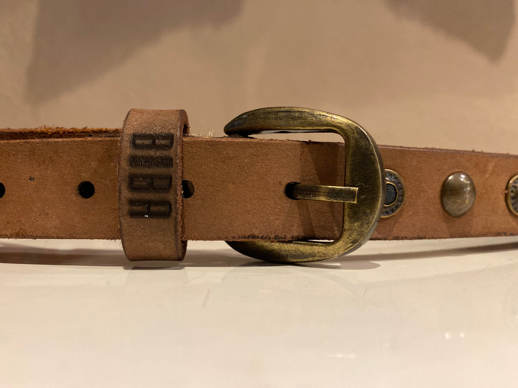 BIBA Studded Leather Belt - 3 Colours / 2 Lengths