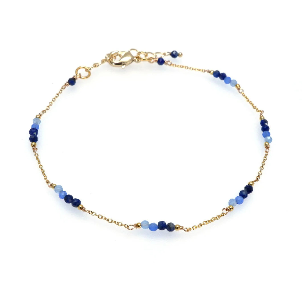 Annabella Moore Gemstone Bracelet in a Bottle Blue Lapis