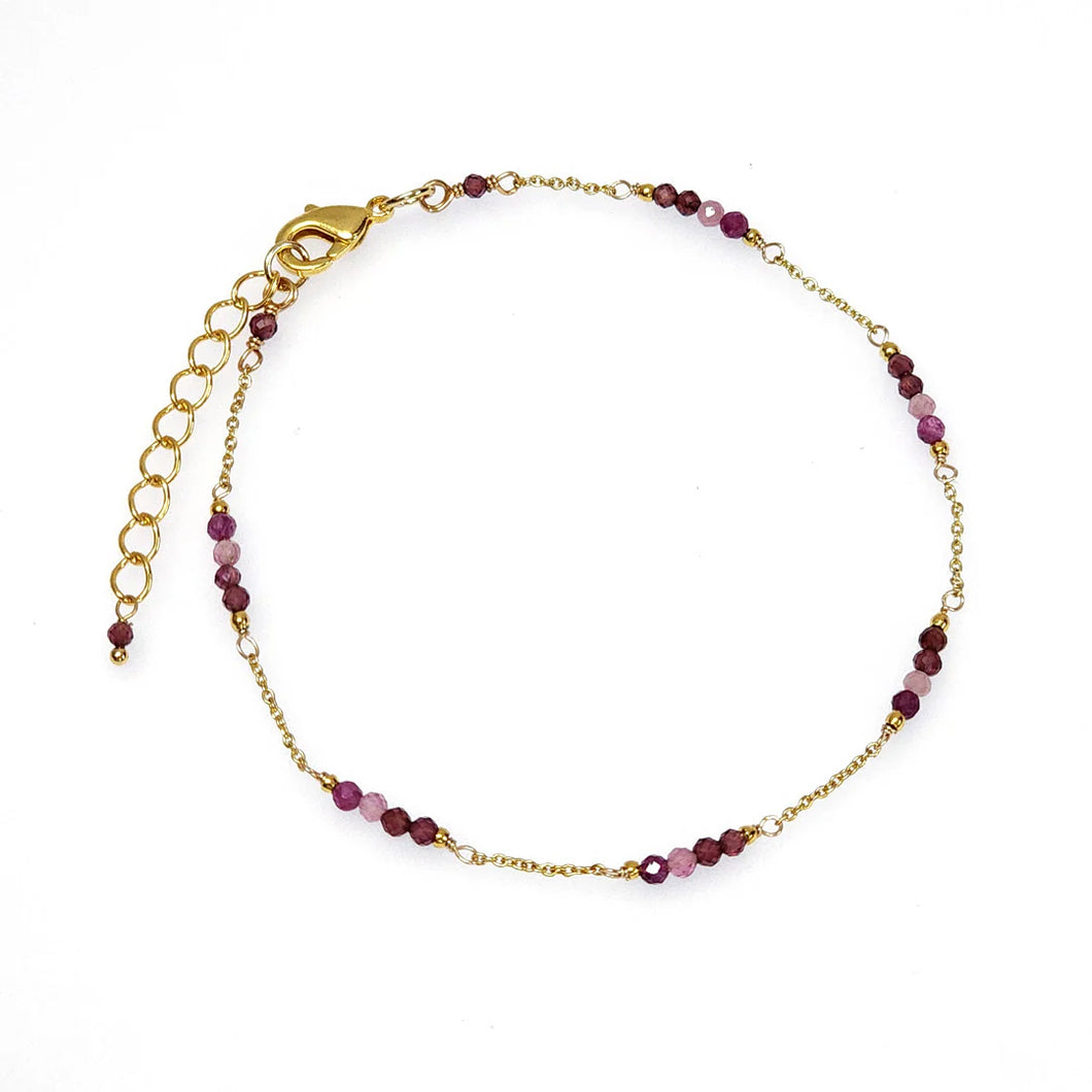Annabella Moore Gemstone Bracelet in a Bottle Garnet
