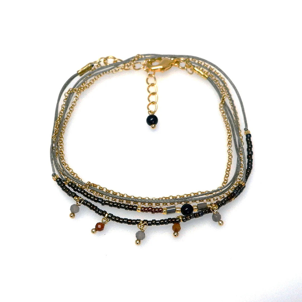 Annabella Moore Black Onyx Multi Bracelet in a Bottle