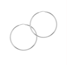 Load image into Gallery viewer, The Hoop Station Chica Latina Hoops 27mm - Silver
