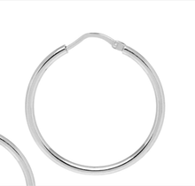 Load image into Gallery viewer, The Hoop Station Chica Latina Hoops 27mm - Silver
