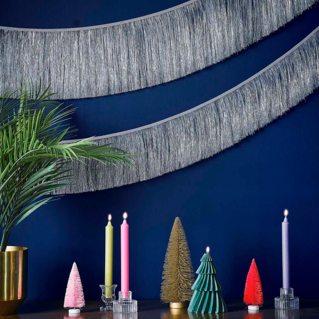 Ginger Ray Tinsel Garland Silver