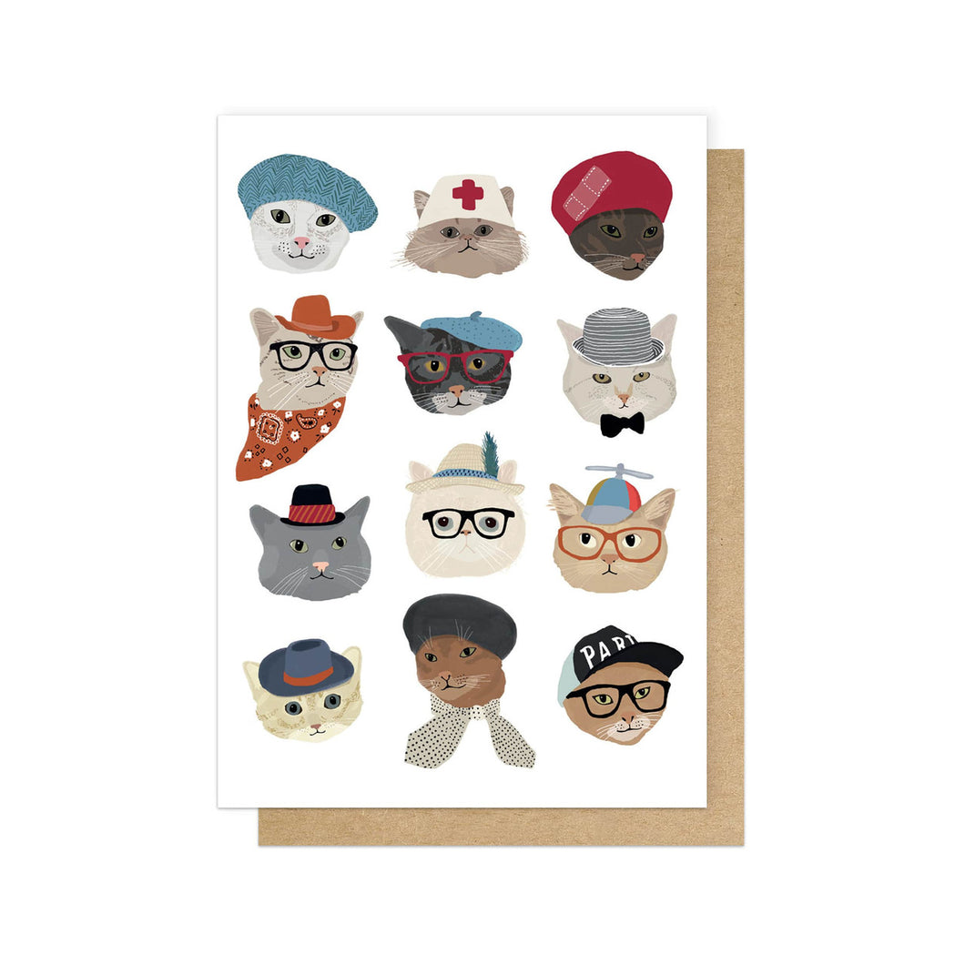 Cats in Hats - Greeting Card