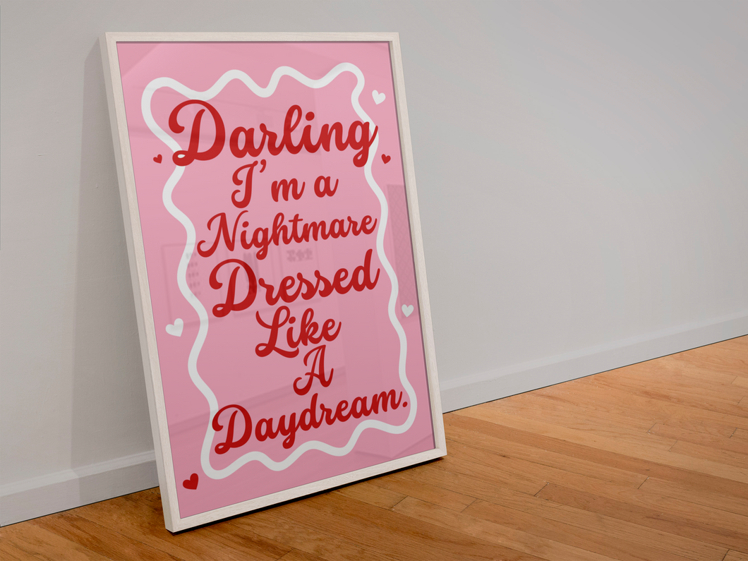 Taylor Swift blank space inspired print A3