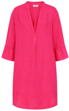 Load image into Gallery viewer, Chloe Fluted Sleeve Linen Dress - 2 colours
