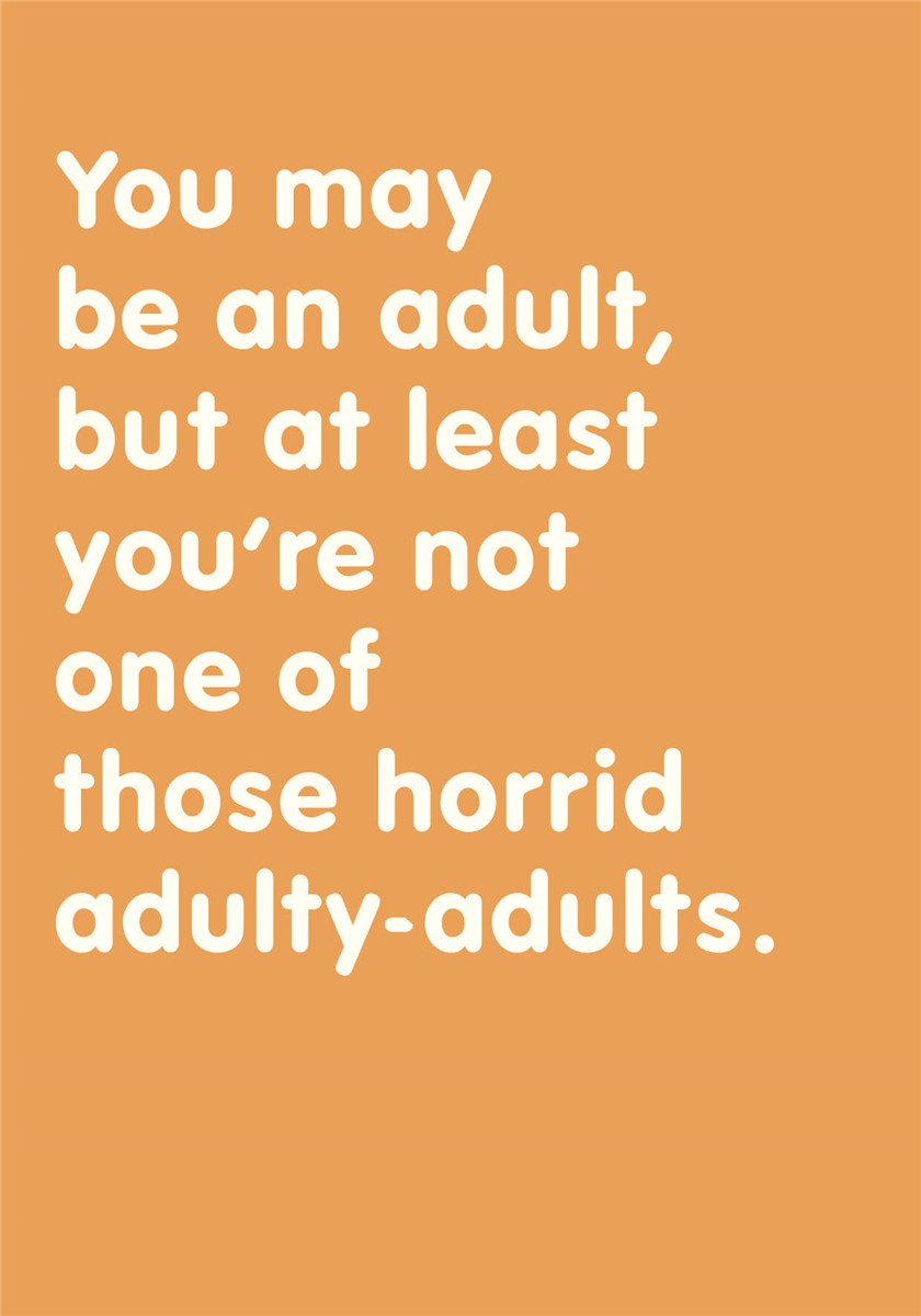 Adulty Adults - Greeting Card