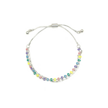 Load image into Gallery viewer, Silver Double Layered Bracelet with Beads - 4 Colours
