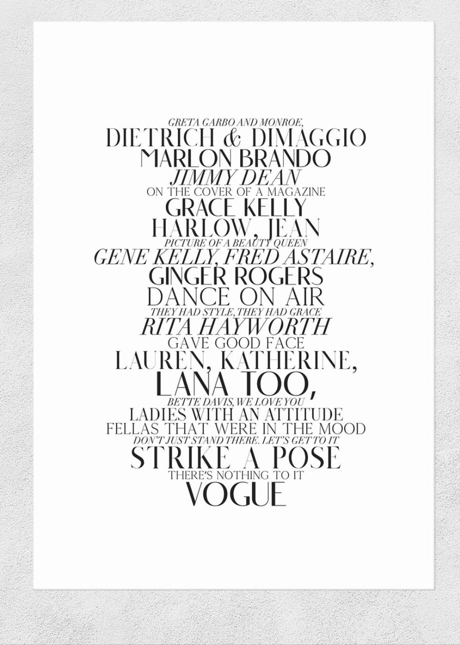 Vogue Lyric - A3 Print (unframed)