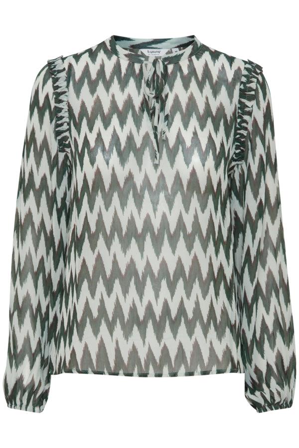 B Young Zigzag Loose Blouse