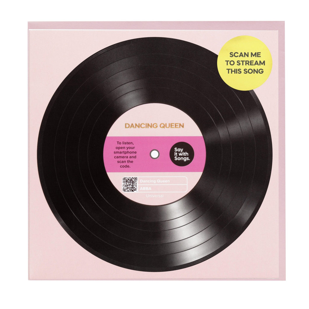Dancing Queen Vinyl - Say it with Songs Card