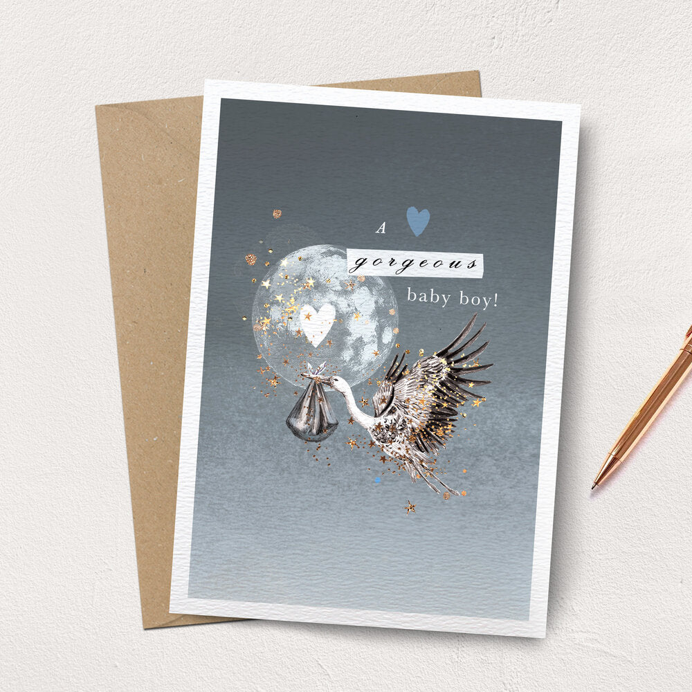 Stephanie Davies A Gorgeous Baby Boy Card