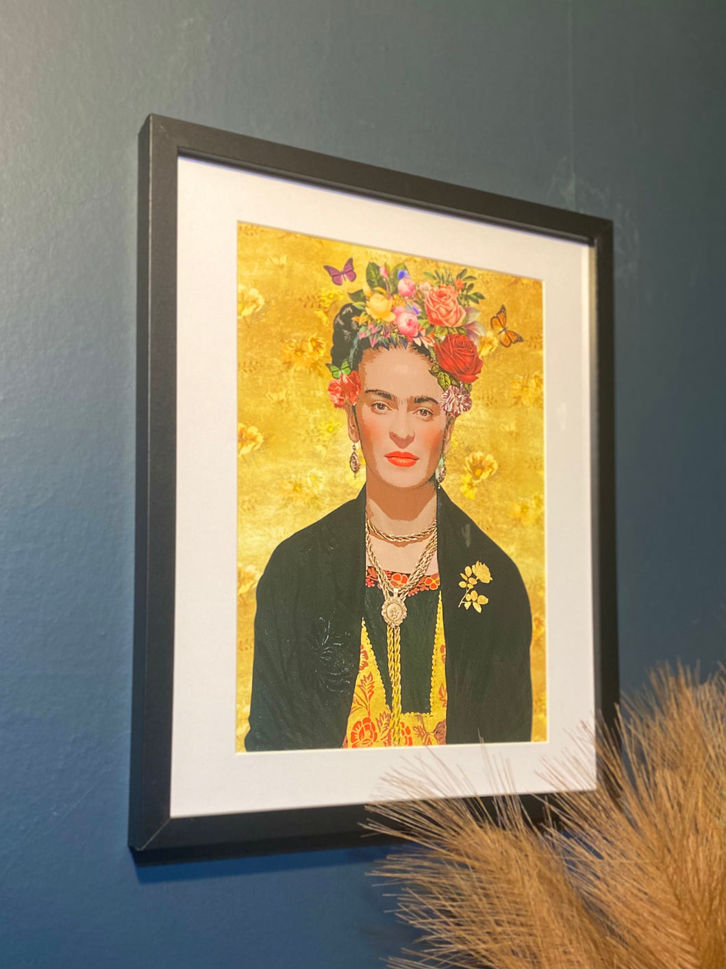 Frida Kahlo Gold framed Print - 2 Sizes