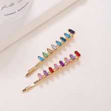 Load image into Gallery viewer, Multi Gem Vertical Hair slide - Available in 2 olourways
