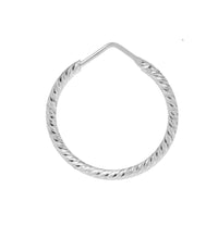 Load image into Gallery viewer, The Hoop Station La Roma Diamond Cut Silver 24mm
