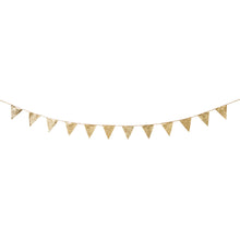 Load image into Gallery viewer, Luxe Gold PU Glitter Bunting

