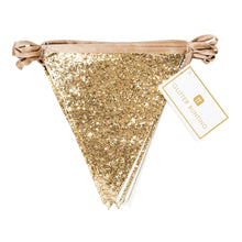 Load image into Gallery viewer, Luxe Gold PU Glitter Bunting
