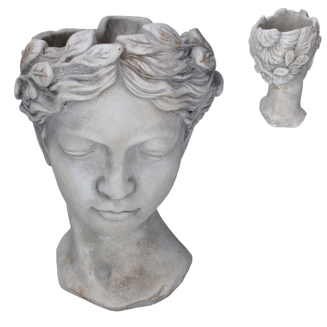 Gisela Graham Stone Effect Goddess Head Pot Ornament - Mini and Extra Large