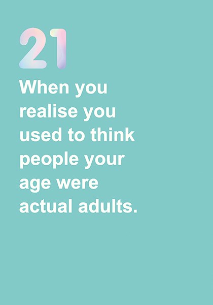 21 Actual Adults  - Greeting Card