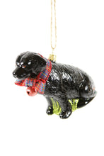 Load image into Gallery viewer, Festive Black Lab Bauble
