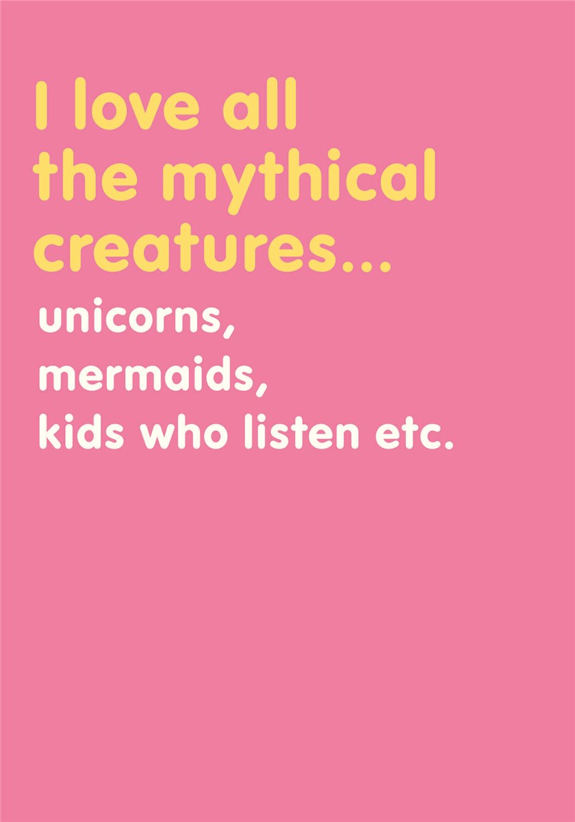 Mythical Creatures - Greetings Card