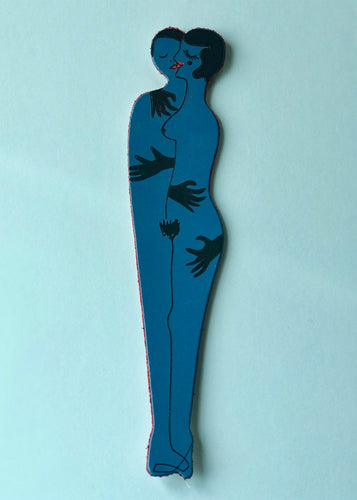 Book lovers blue bookmark