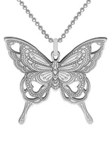 Load image into Gallery viewer, Silver butterfly pendant
