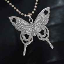 Load image into Gallery viewer, Silver butterfly pendant

