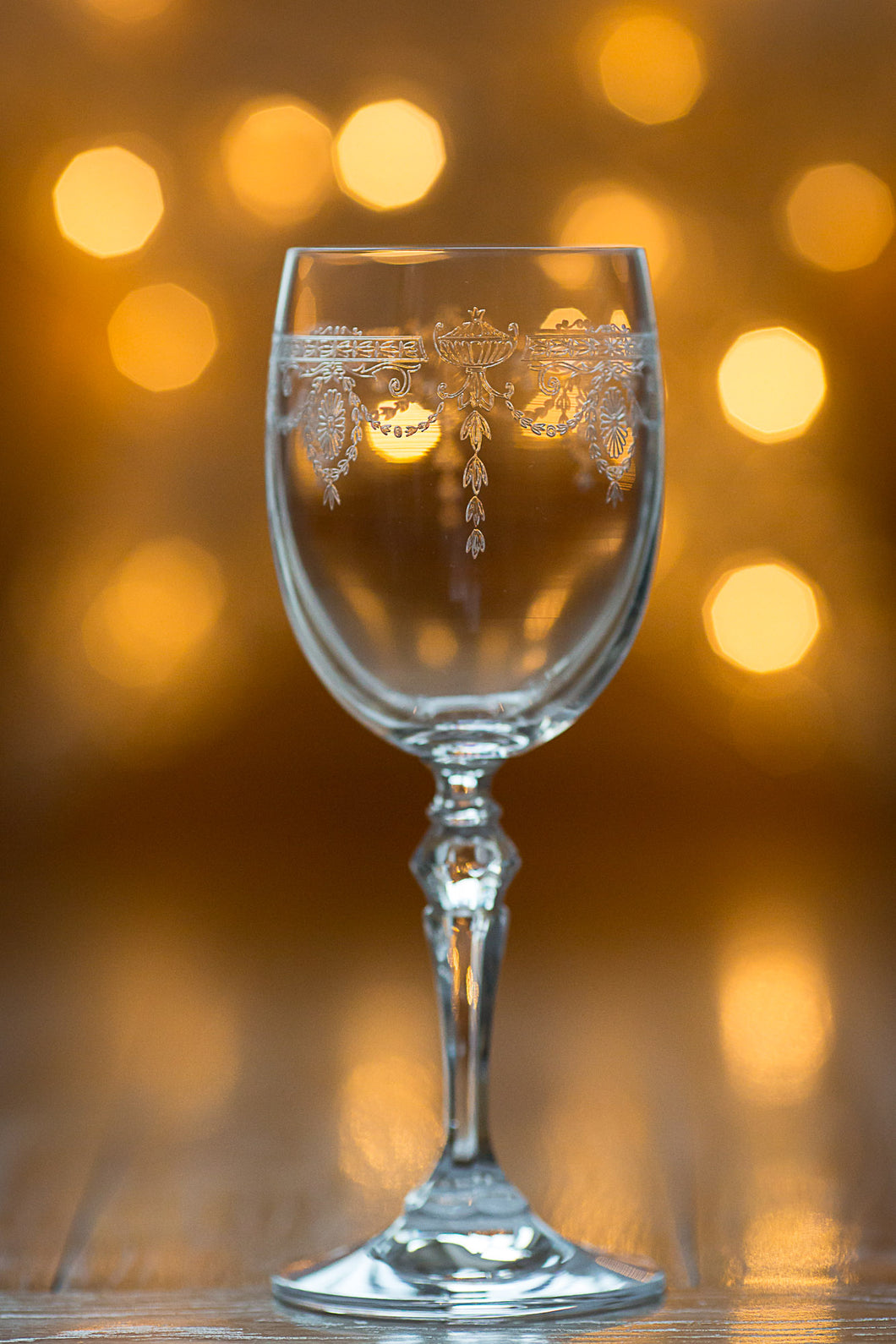 Catherine Engraved White Wine Glass