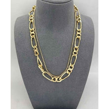 Load image into Gallery viewer, Double Layer Short Chunky Chain Necklace - Gold &amp; Silver
