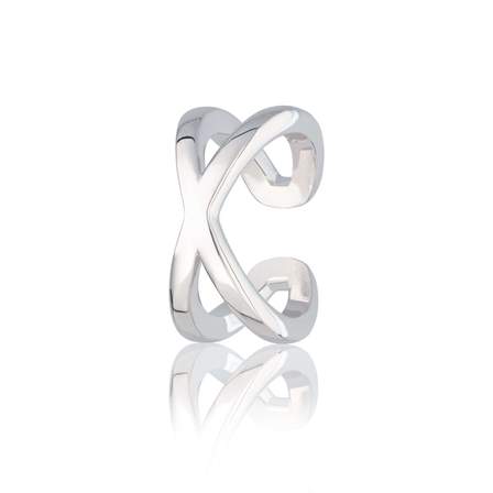 Cross Over Ear Cuff - Silver or Gold