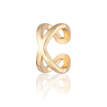 Cross Over Ear Cuff - Silver or Gold