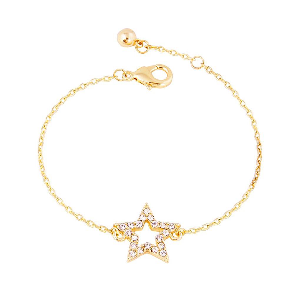 Crystal Star Bracelet Gold